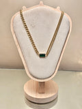 DUET EMERALD LINK NECKLACE