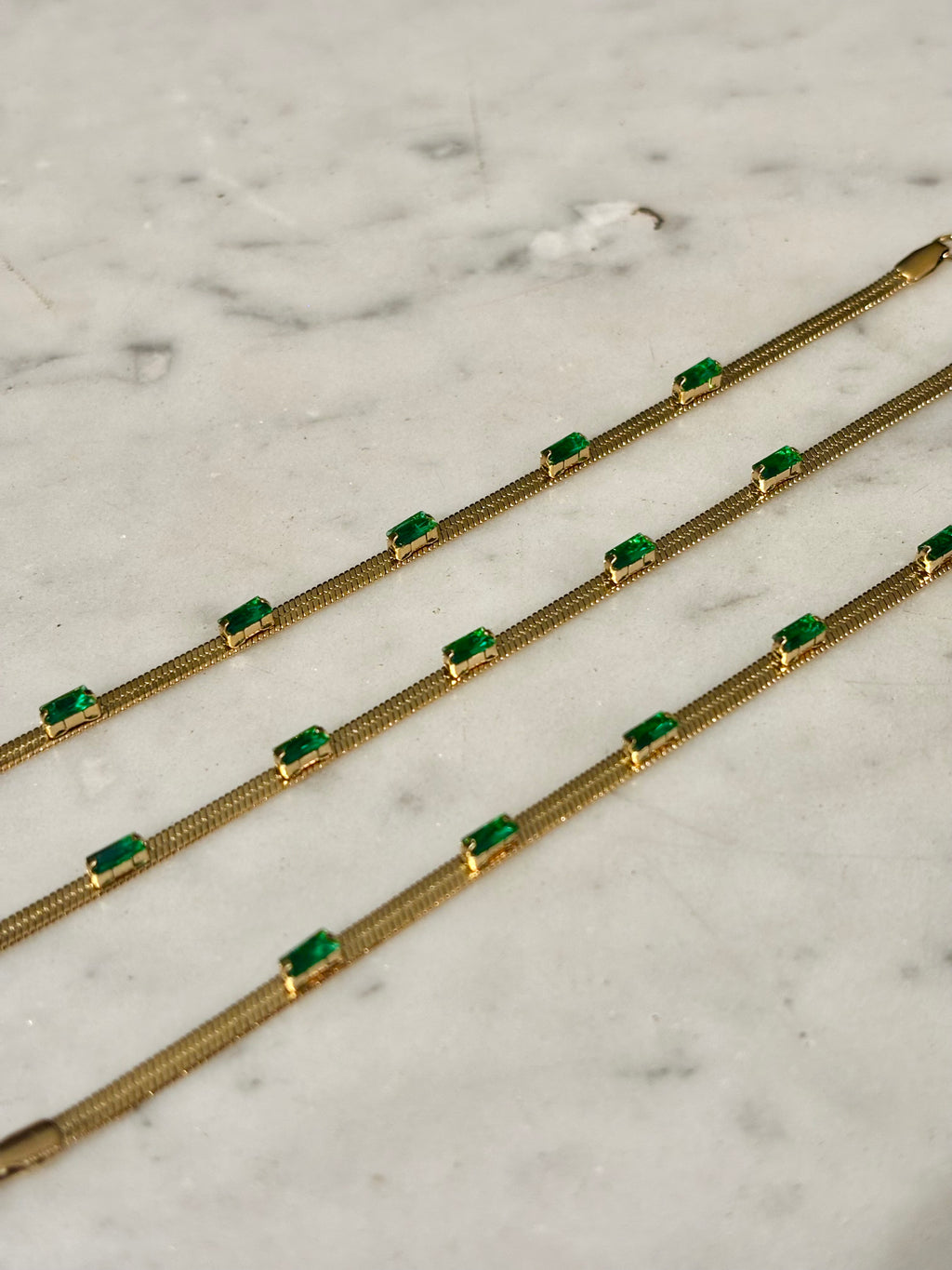 AURELIA EMERALD BAGUETTE BRACELET