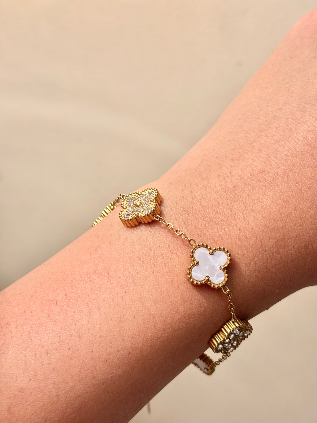 PEARL & CRYSTAL MOSAIC BRACELET