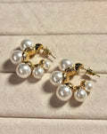 CLUSTER PEARL HOOPS