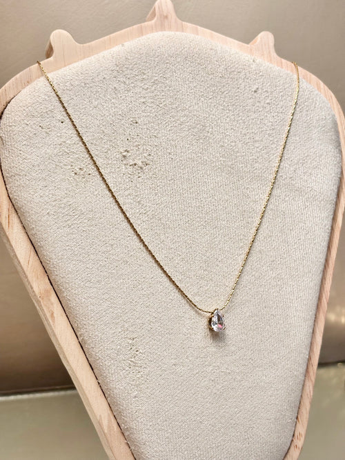 ARIA TEARDROP SOLITAIRE NECKLACE
