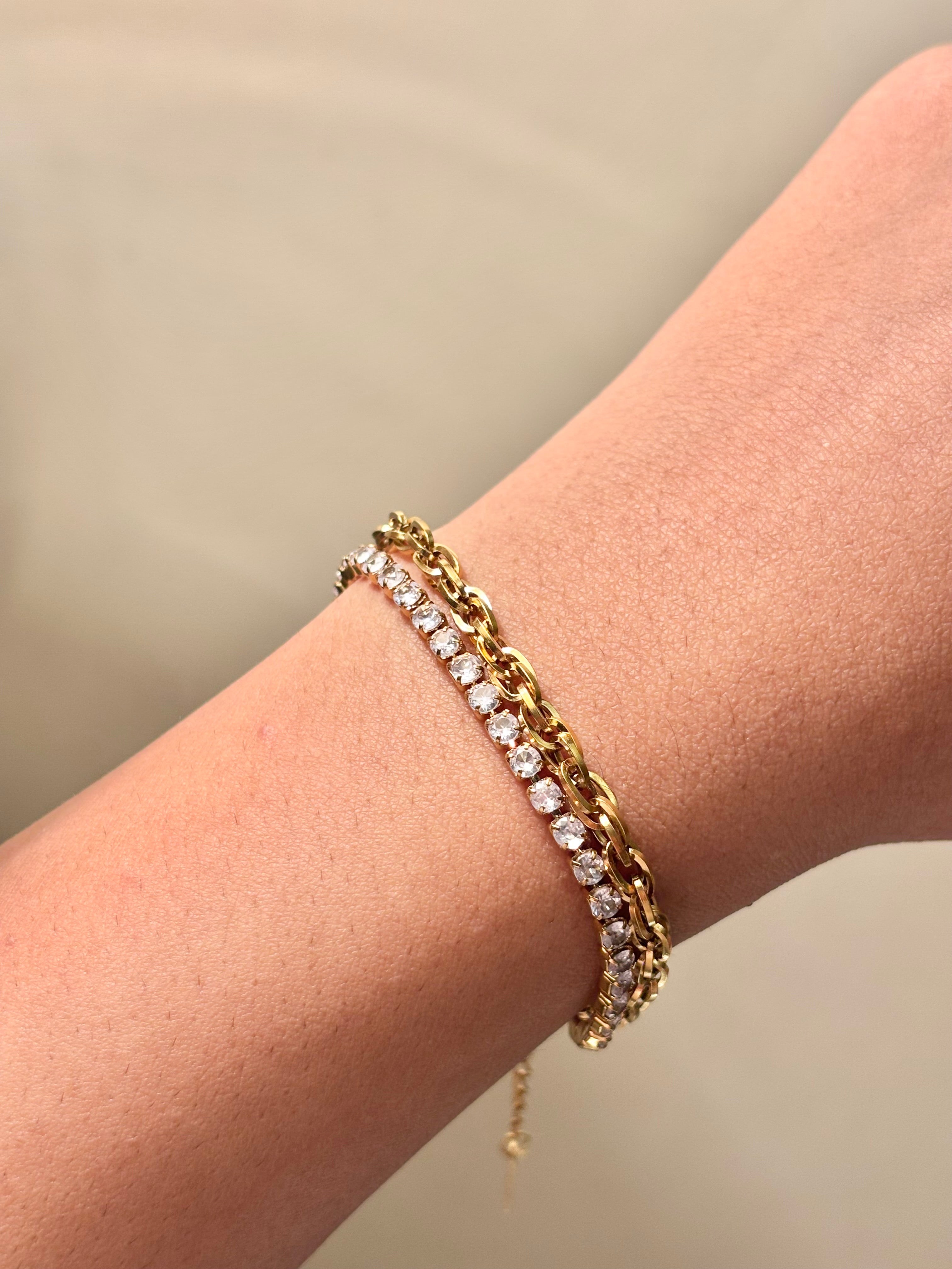 MANHATTAN LAYERED TENNIS BRACELET
