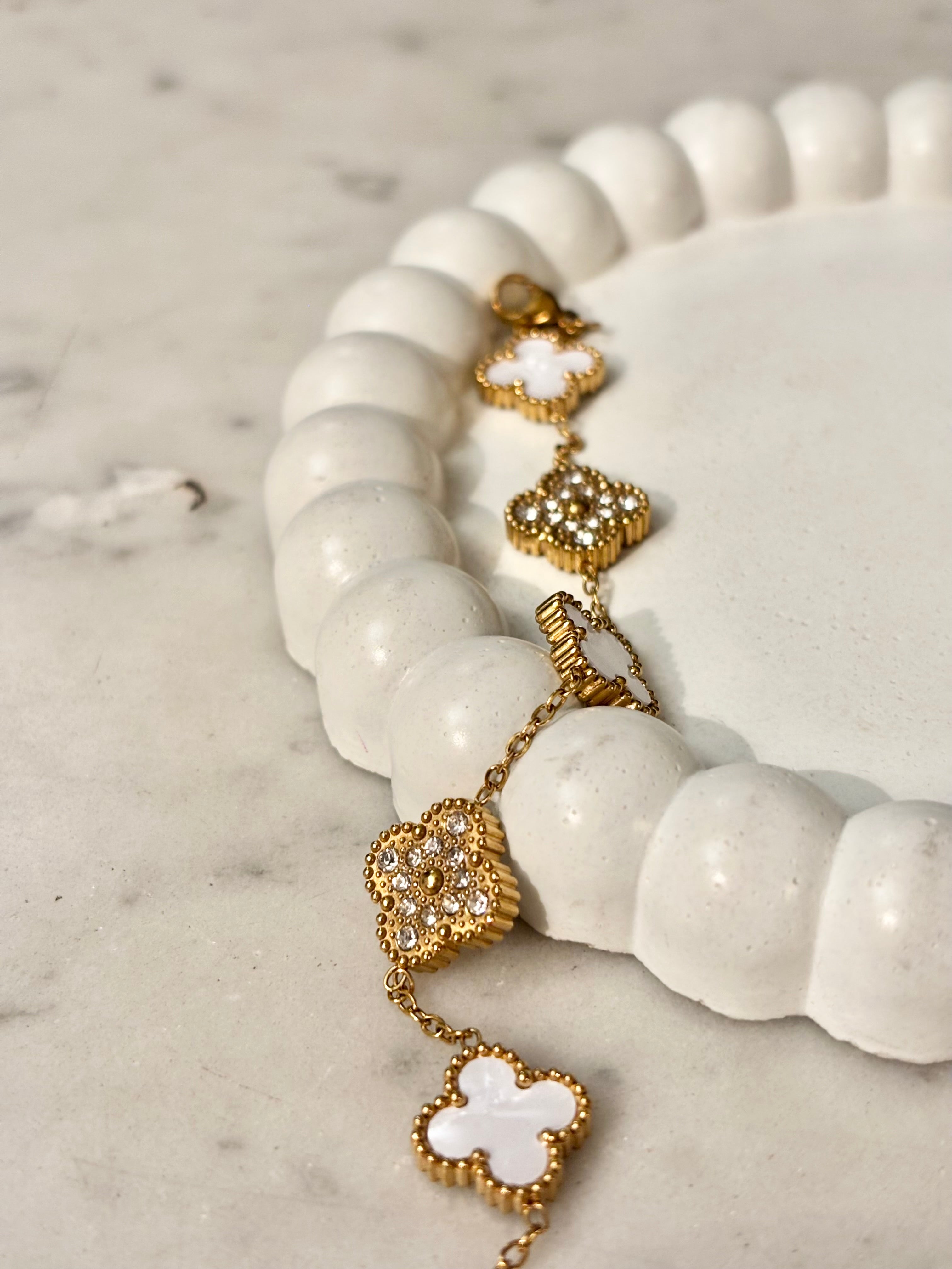PEARL & CRYSTAL MOSAIC BRACELET