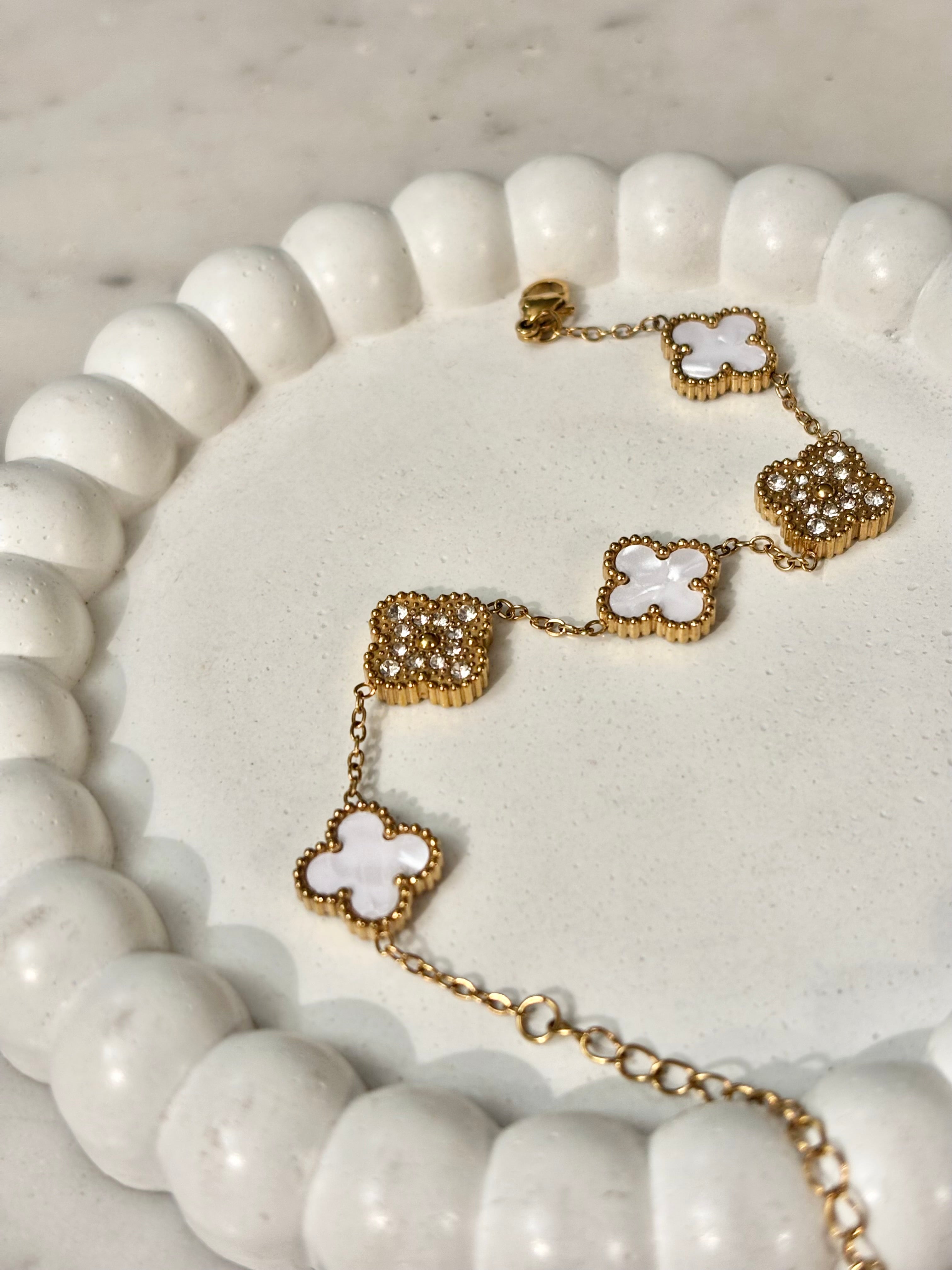 PEARL & CRYSTAL MOSAIC BRACELET